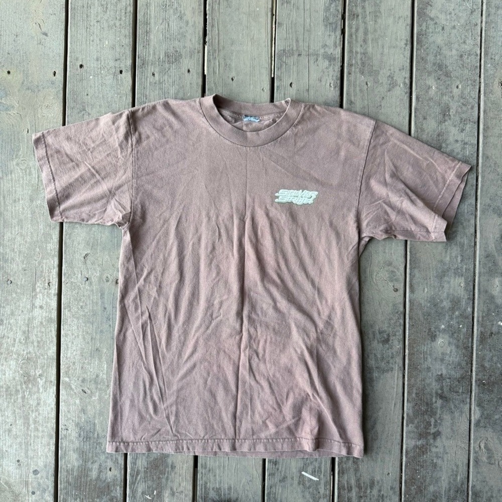 Silver Strand 2000 Year of the Dragon Surf Graphic Tee Brown Y2K Skater Shirt